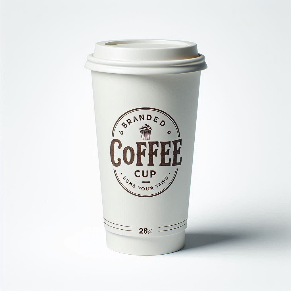Designer Tall Coffee Cup Branded