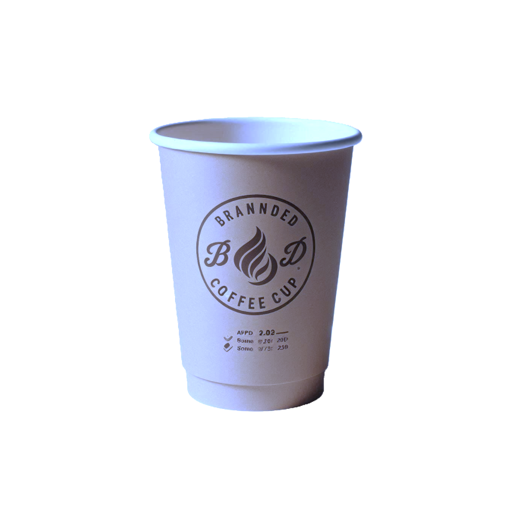Medium Branded Coffee Cup White Without Lid