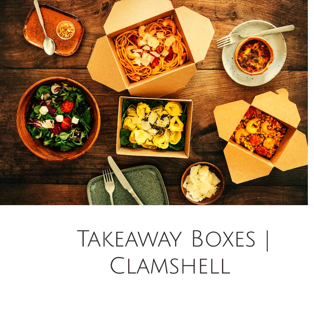 Takeaway clamshell boxes